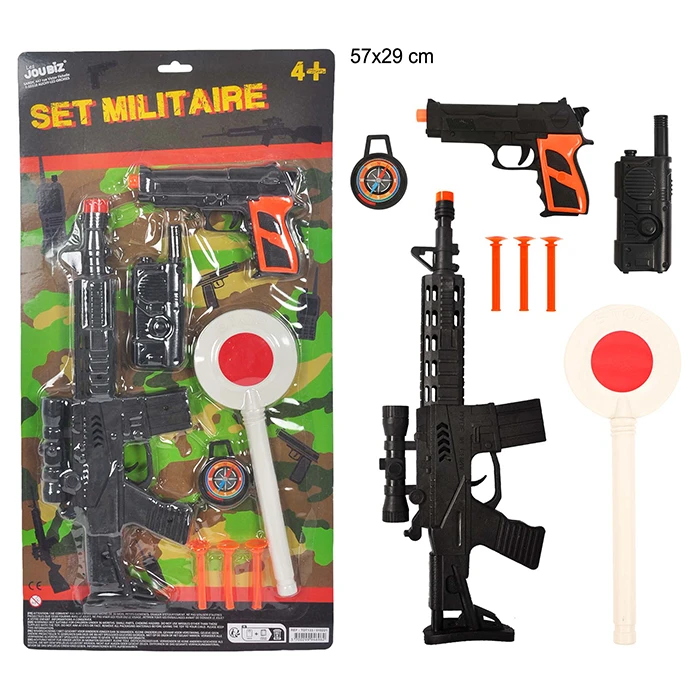 Jouet set militaire, taille carte : 57cm de haut et 29cm de large