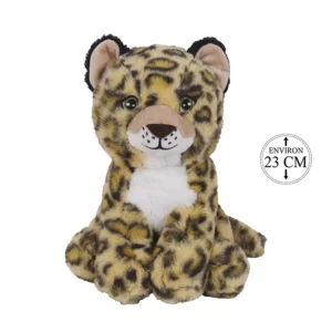 Peluche léopard assis, 23cm de haut