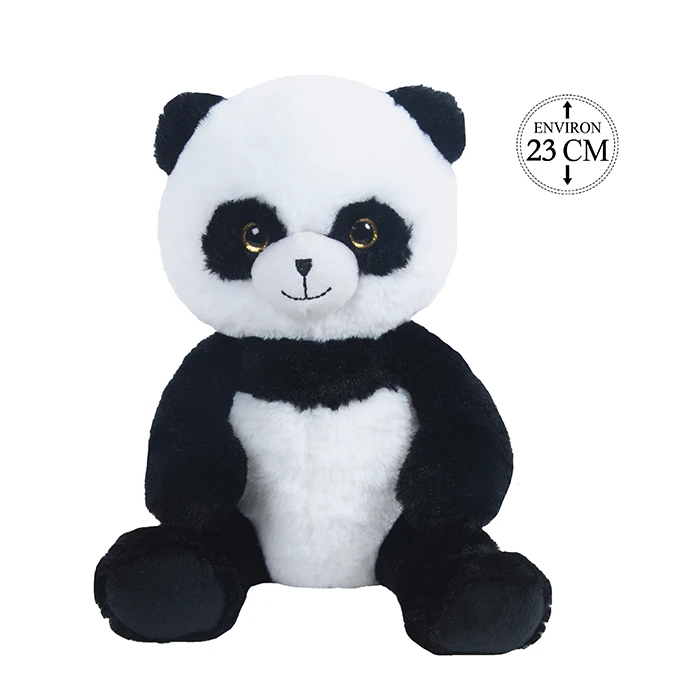 Peluche panda assis, 23cm de haut
