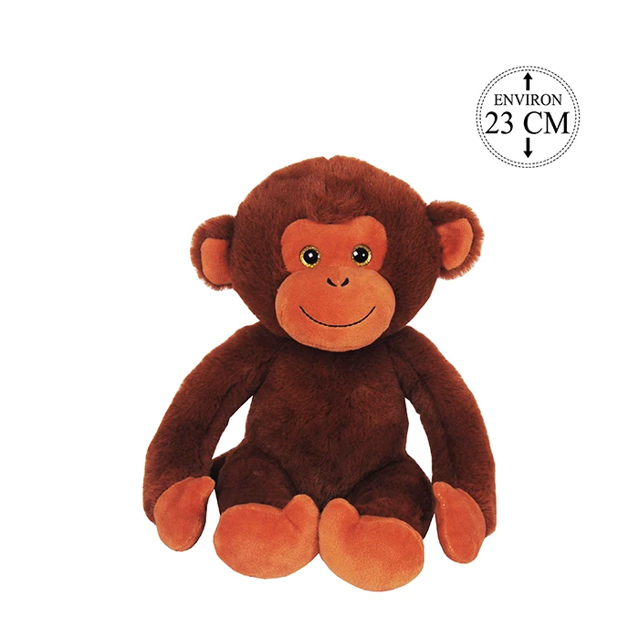 Peluche singe assis, 23cm de haut