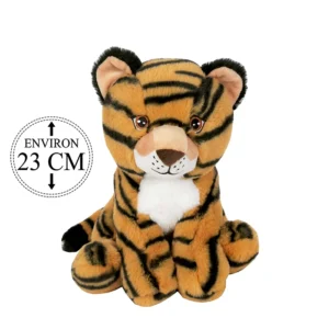 Peluche tigre assis, 23cm de haut